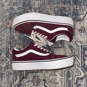 Vans Platform Burgundy Classics
